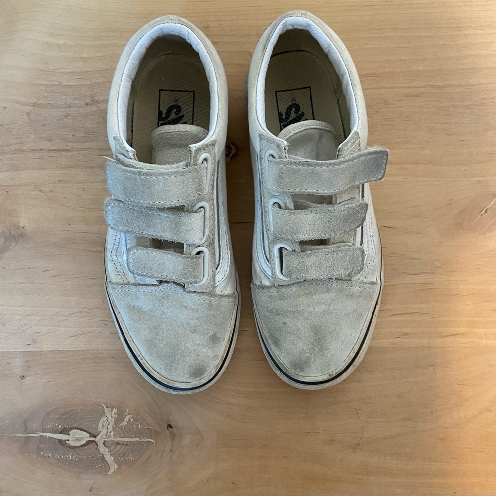 Suede Leather + Canvas Velcro Vans